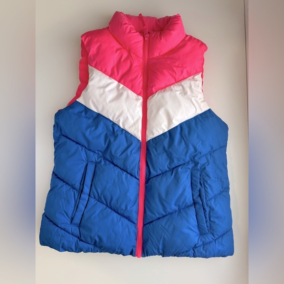 GAP Pink, white, and Blue White Vest Sporty Colorblock Design - Picture 8 of 8
